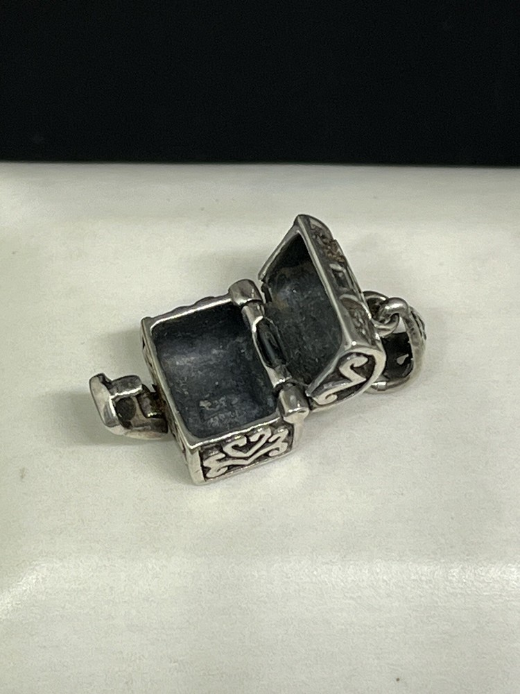 Vintage Sterling Silver Trinket Box Charm