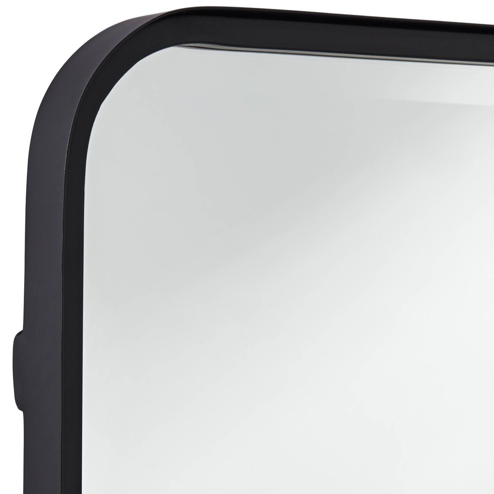 Soren Black 24" x 34" Rounded Edge Rectangular Mirrors Set of 2