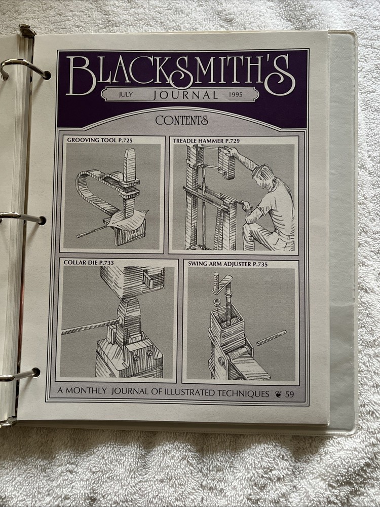 Blacksmith's Journal 1995 Complete Year Illustrated Techniques Set