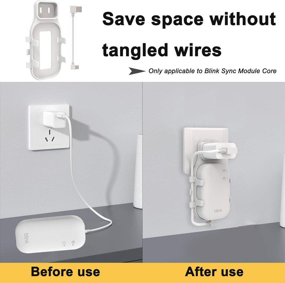 Outlet Wall Mount for All-New Blink Sync Module Core, Sync Module Mount Holder f