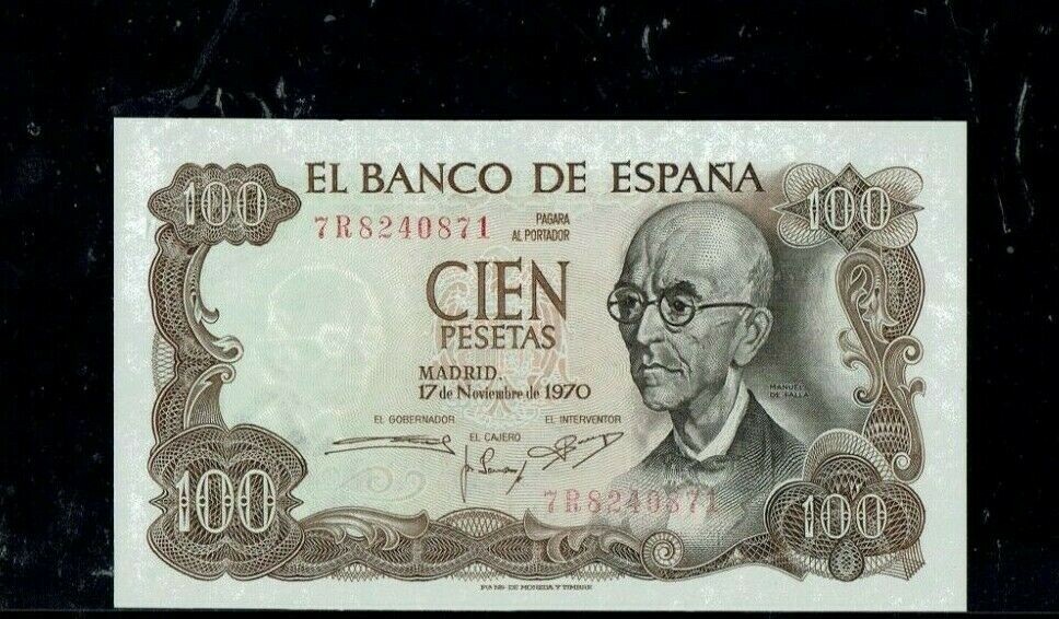 SPAIN | 1970 | 100 pesetas | Pick # 152 | UNC