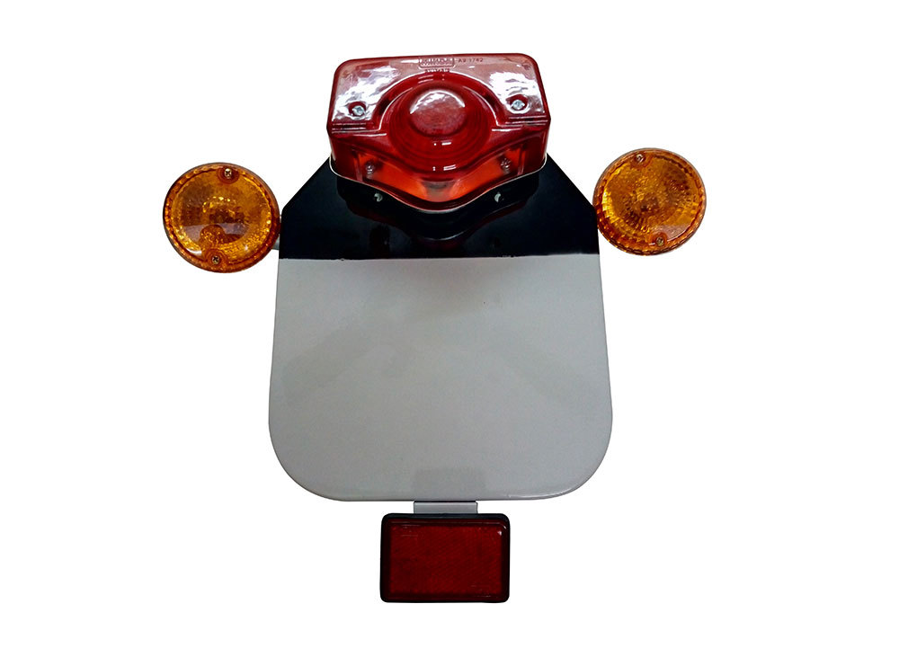 Royal Enfield Rear Number Plate With Indicator, Tail Light & Reflector