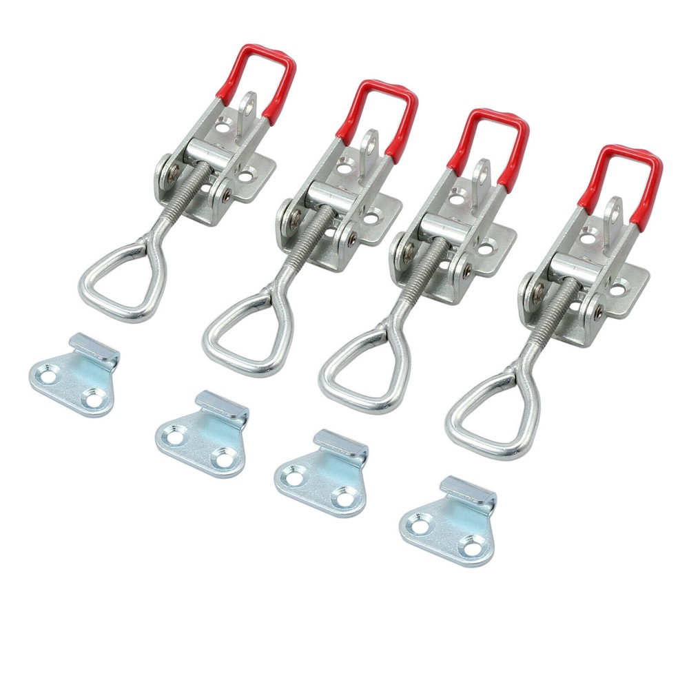 4X Metal Toggle Latch Catch Cabinet Boxes Handle Toggle Lock Clamp Hasp Cupboard