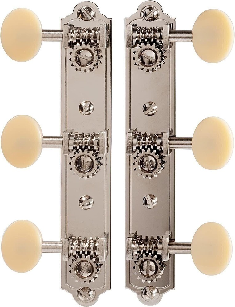 Golden Age Restoration Tuners for Solid Peghead Guitar with Bell-end, Bright...