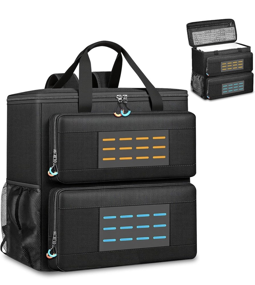 Computer Desktop Tower Large Carrying Case, PC Travel Case Backpack for ATX M...