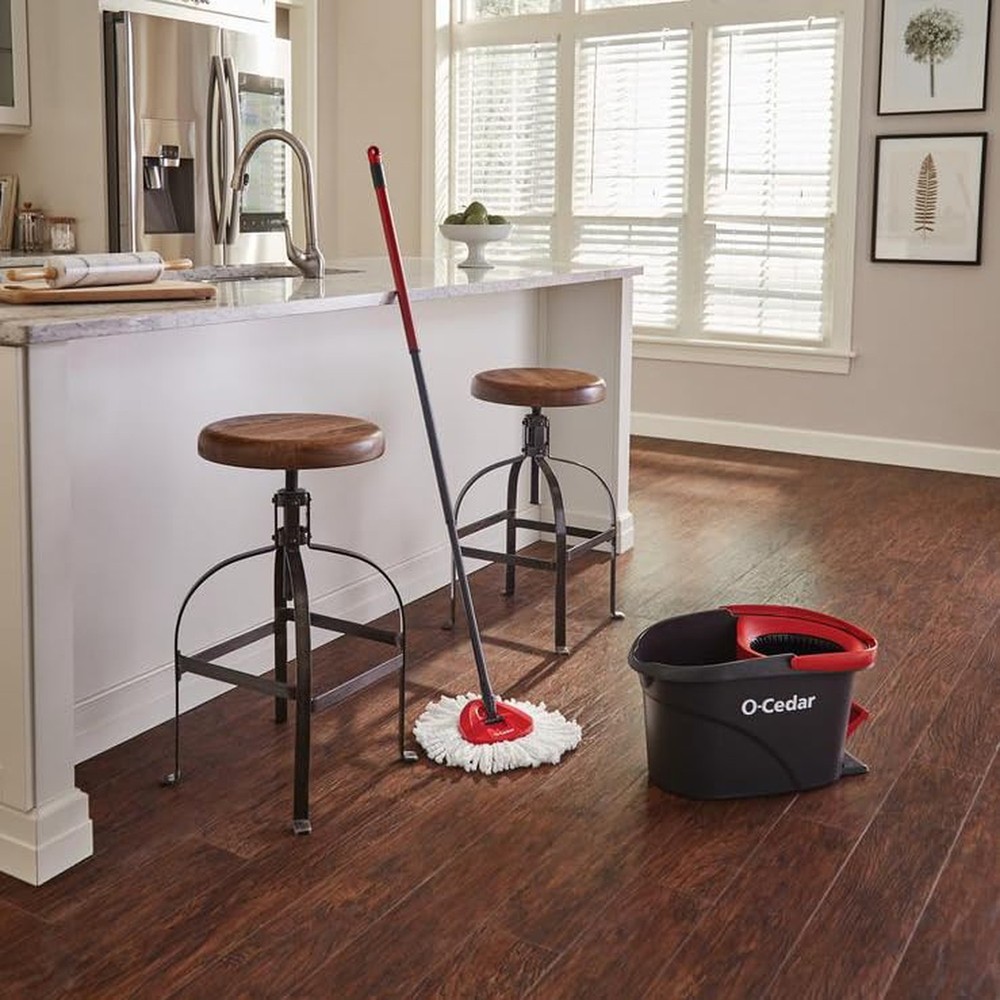 O-Cedar EasyWring Microfiber Spin Mop and Bucket Cleaning System