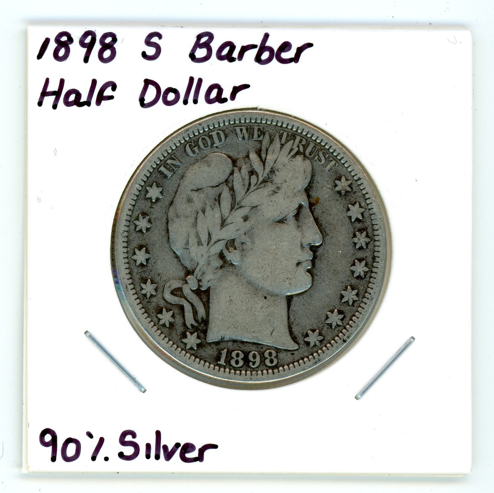 1898 S Barber Half Dollar 90% Silver