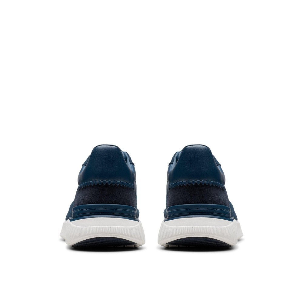 Clarks Mens Craft Pace Blue Leather Active Shoes