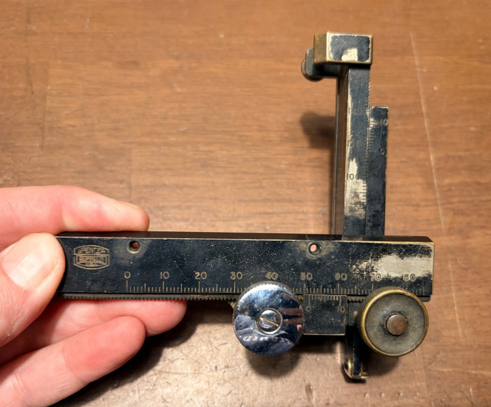 Vintage Spencer Mechanical Stage Microscope Accessory for Biological Laboratory