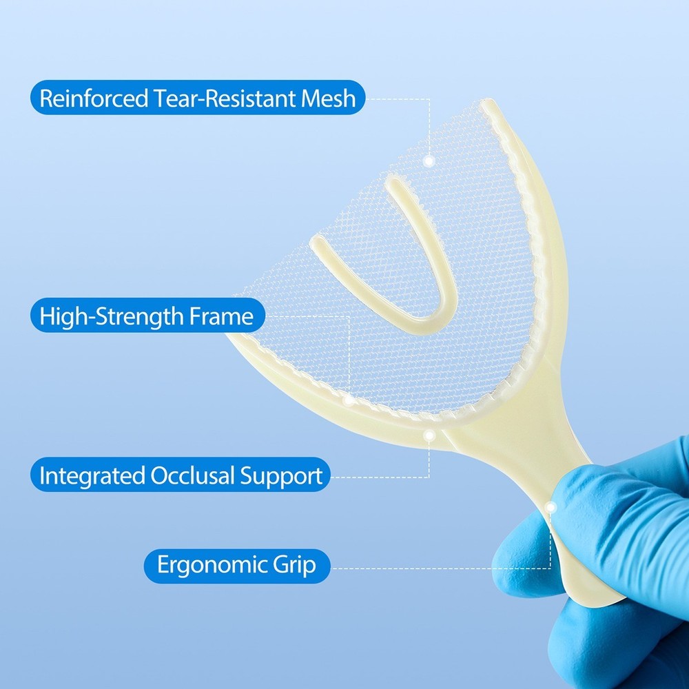 Disposable Dental Impression Triple Trays Registration Bite Trays Multi Size