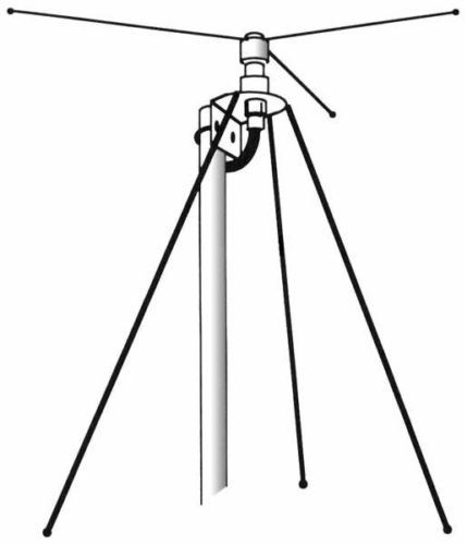 HUSTLER DCL-B SCANNER BASE ANTENNA w / 50ft coax BNC Plug