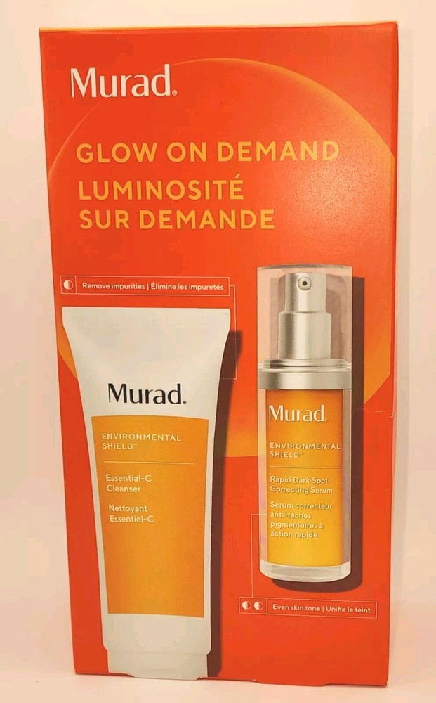 Murad Environmental Shield Glow On Demand 2Pc Set Cleanser & Correcting Serum