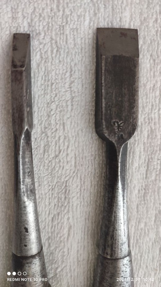 Vintage Japanese Chisel Set Tool 2 Pieces Carpentry
