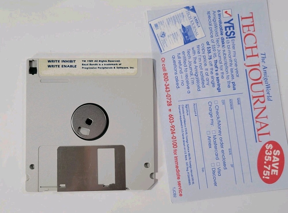 Baud Bandit Telecommunications for Commodore Amiga Box/Maunal/Diskette