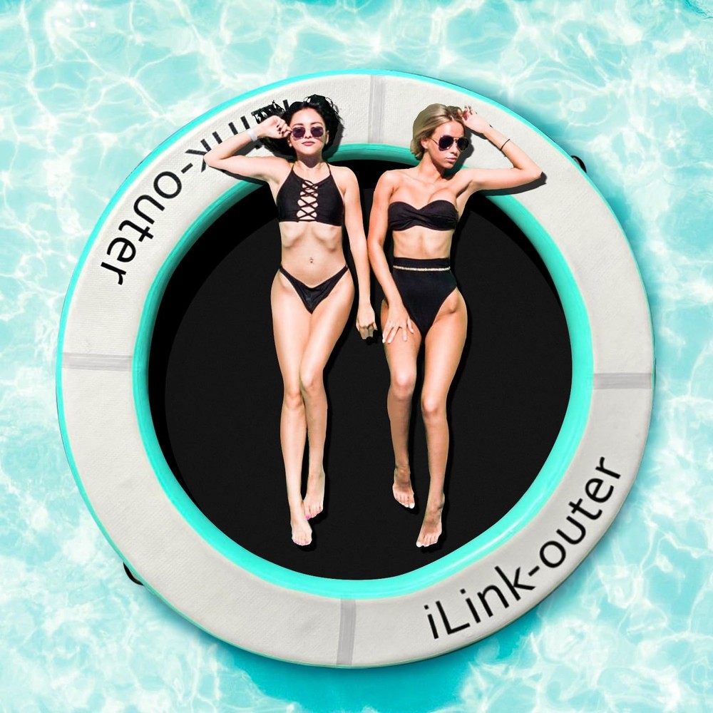 Round Floating Ring,Inflatable Floating Water Hammock,Round Floating Ring for...