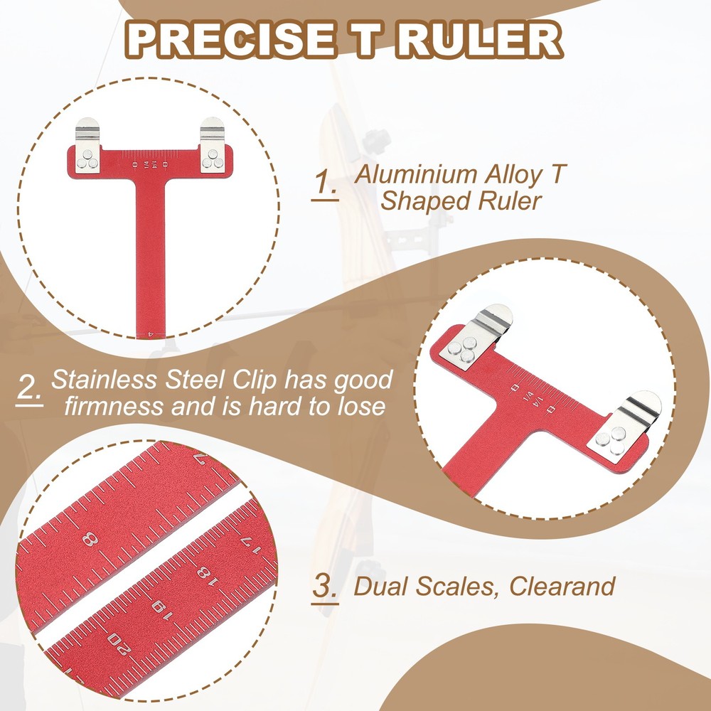 Archery Bow Square 33x9mm for Recurve Compound Bowstrings Kit Archery Red