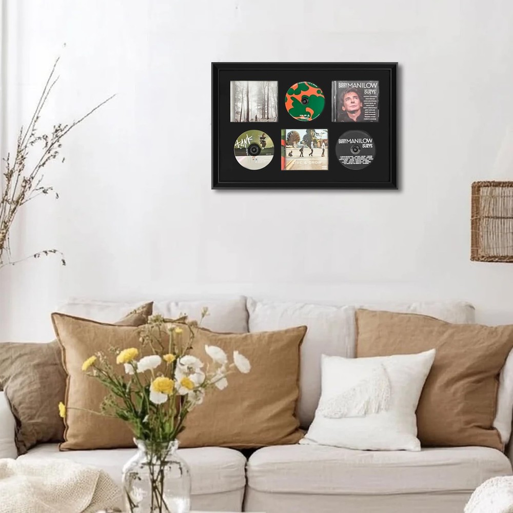 CD Case,DVD Holder,CD/DVD Display Frame,DVD Album Cover Frames Organizer Shel...