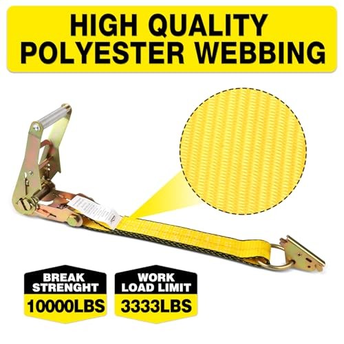 Car Tie Down Straps for Trailers-10,000lbs Break Strength E Track Tire Strap