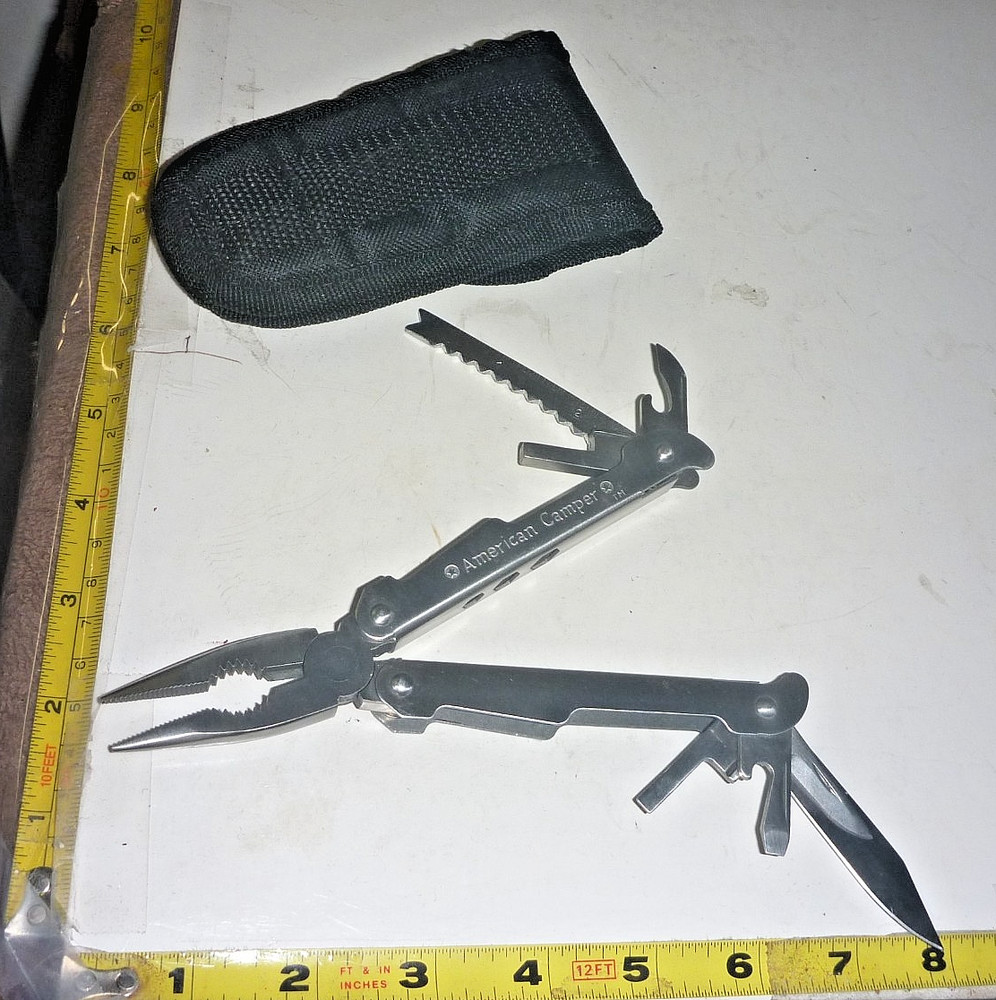 NWoT American Camper Folding Multi Camping Tool in Belt Case