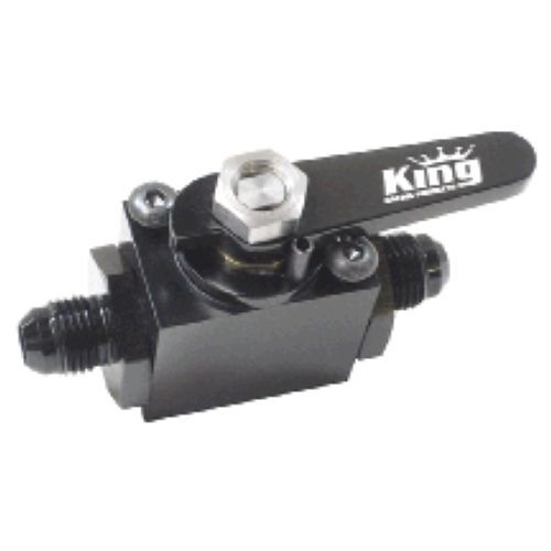 King Racing Products 4500 #6 Billet Fuel Shut-Off - Black Anodized