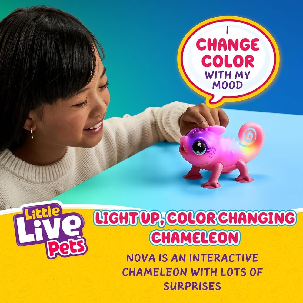 Light-Up Nova Li'l Chameleon: Battery-Powered Interactive Toy for Ages 5+