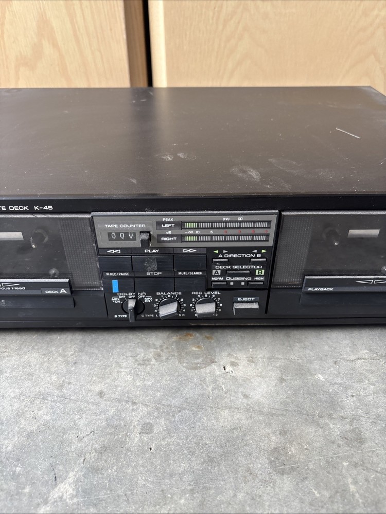 YAMAHA K-45 Stereo Double Cassette Deck Tested Working