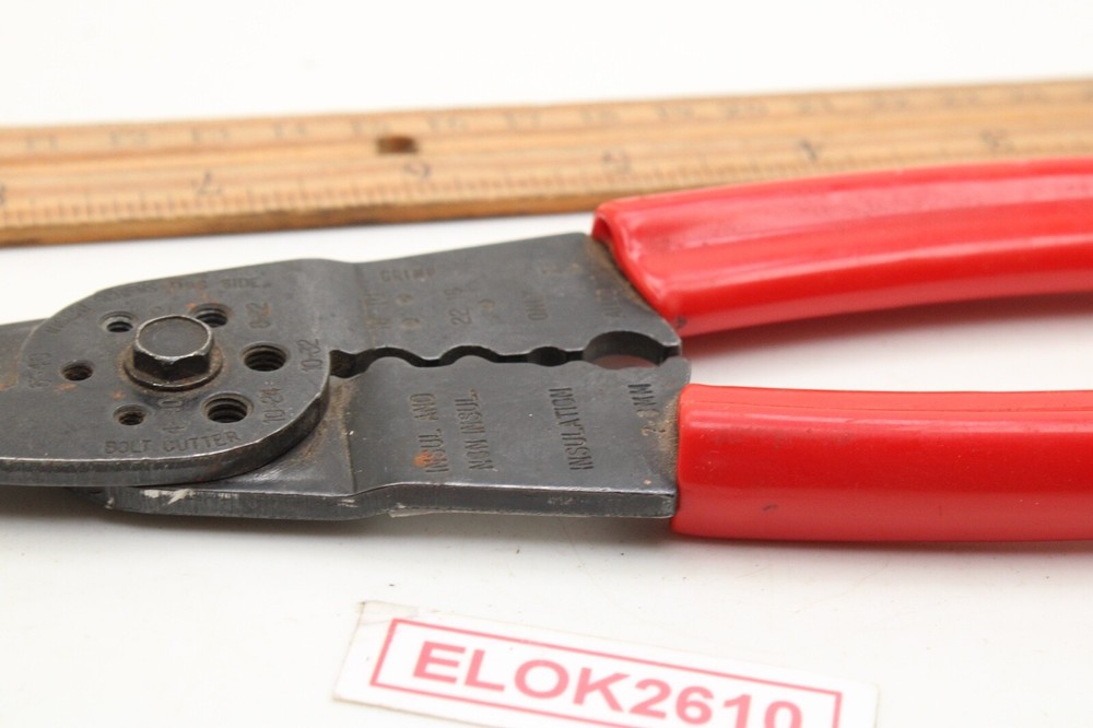 MAC Tools TCT-10 Wire Stripper Crimper Tool Red Comfort Grip USA
