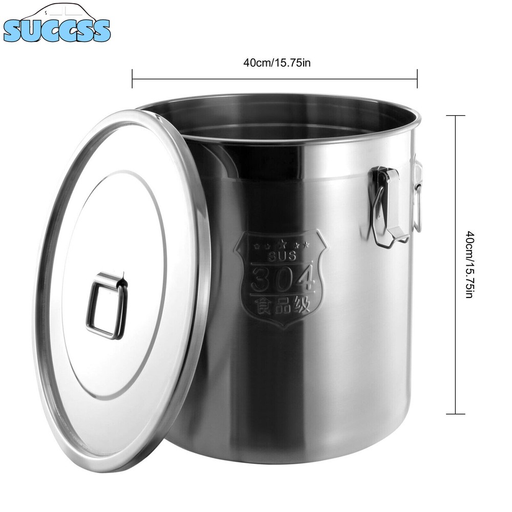 48L Stainless Steel Airtight Container Rice Cereal Grain Container Storage Box