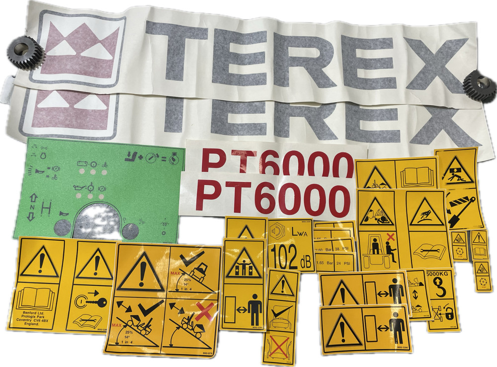Terex Benford PT6000 Dumper Full Decal Set