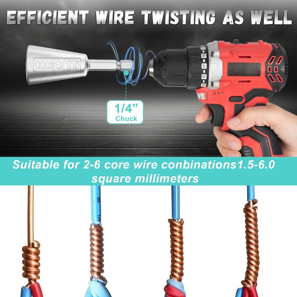 Wire Twister Tool For Drill, 2 Pcs Drill Wire Twister, Wire Twisting Tool Con...