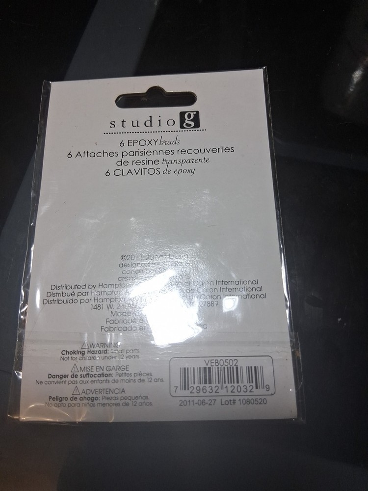 Studio G 6 Epoxy Brads Halloween