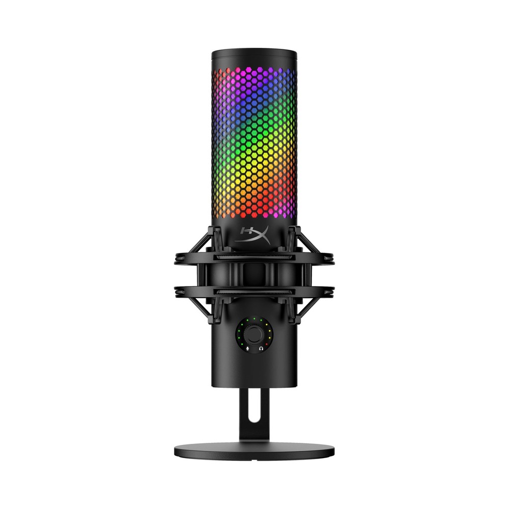 HyperX QuadCast 2 S – USB Microphone, with RGB Lighting, Streaming Podcasting,