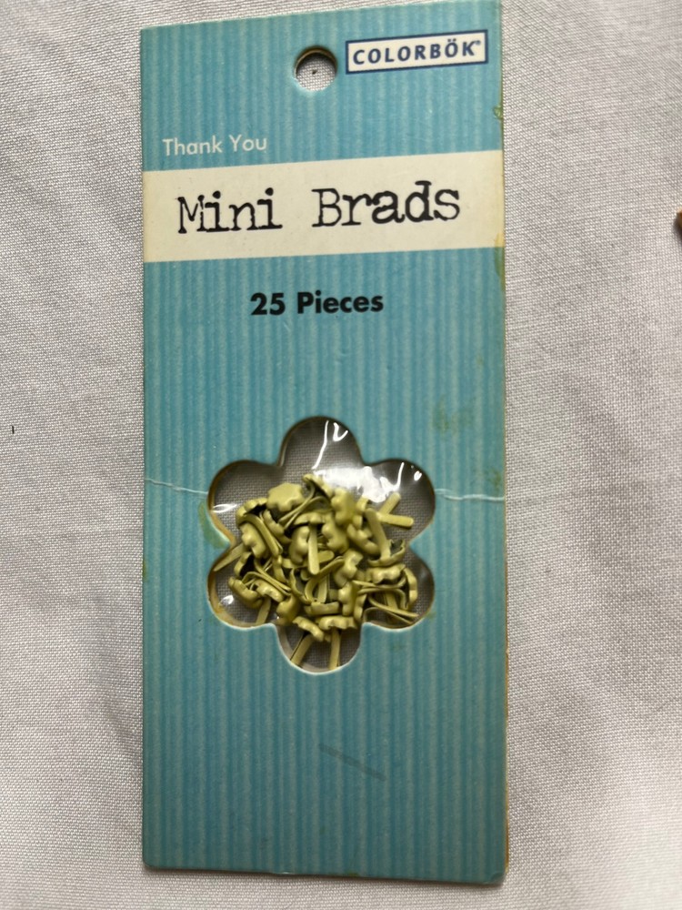Colorbok- Mini Brads- Thank You- 25 pc