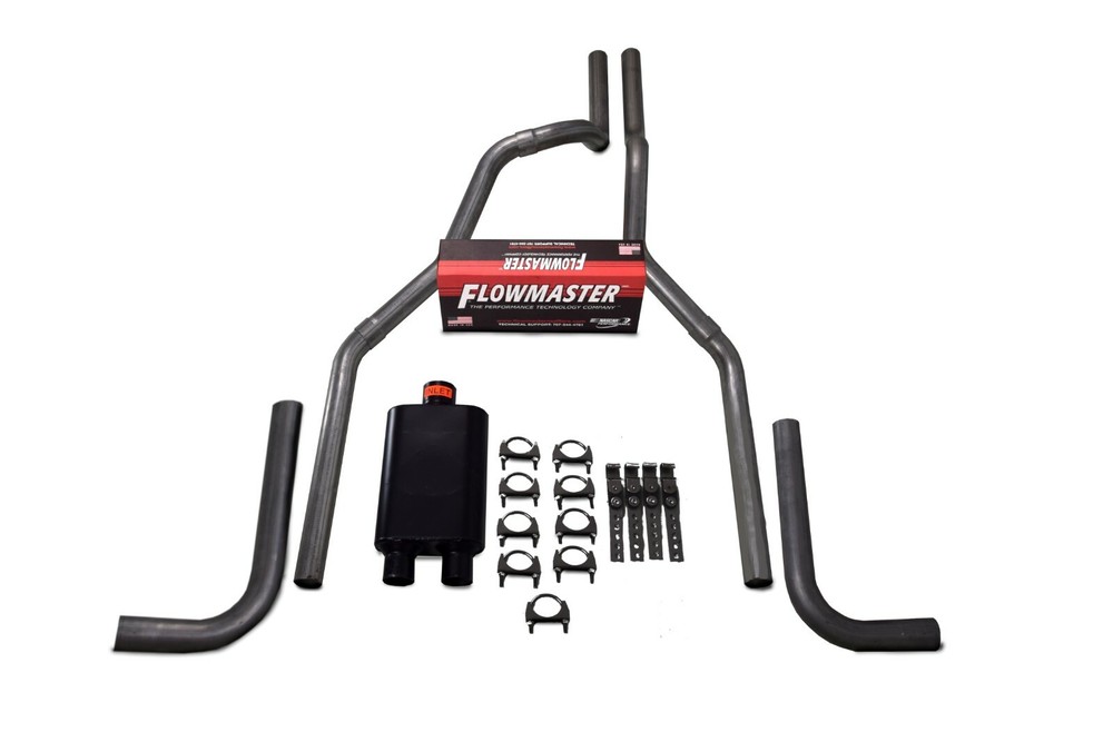 96-99 Chevy GMC CK1500 CK2500 2.5" Dual Exhaust Flowmaster Super 44 Side Exit
