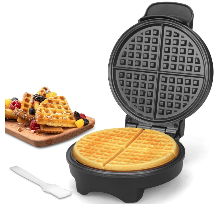 7 Inches Round Classic Waffle Maker Machine, Mini Waffle Maker, Non-stick