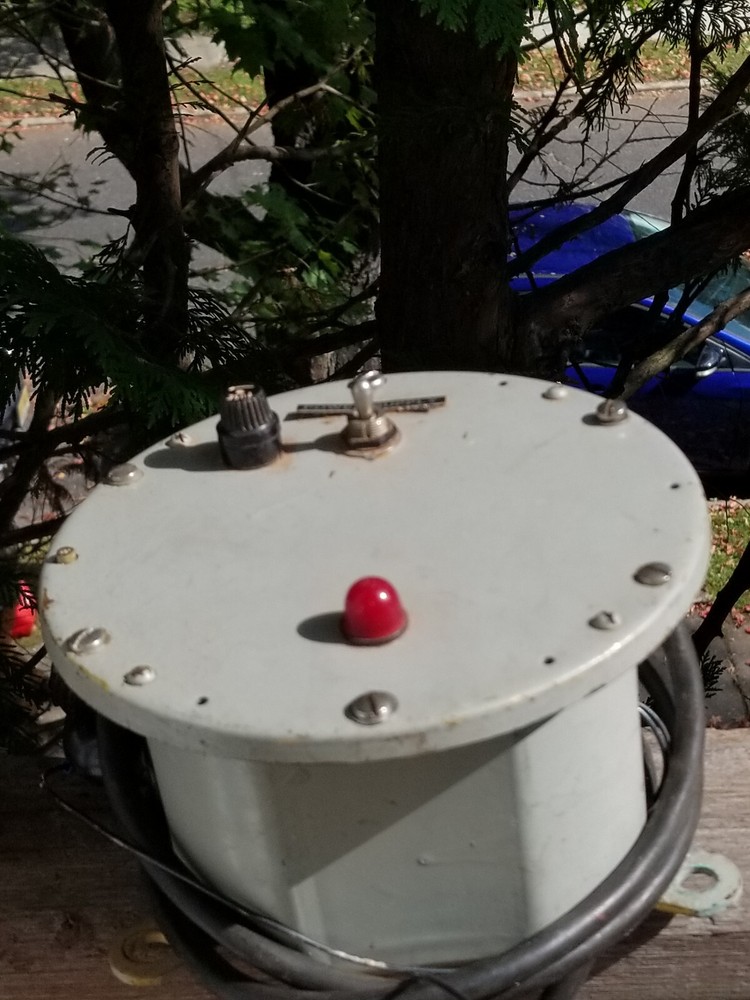NAVAL SHIP WALL MOUNT ELECTRIC POWER SUPPLY 7.75" DIAMETER