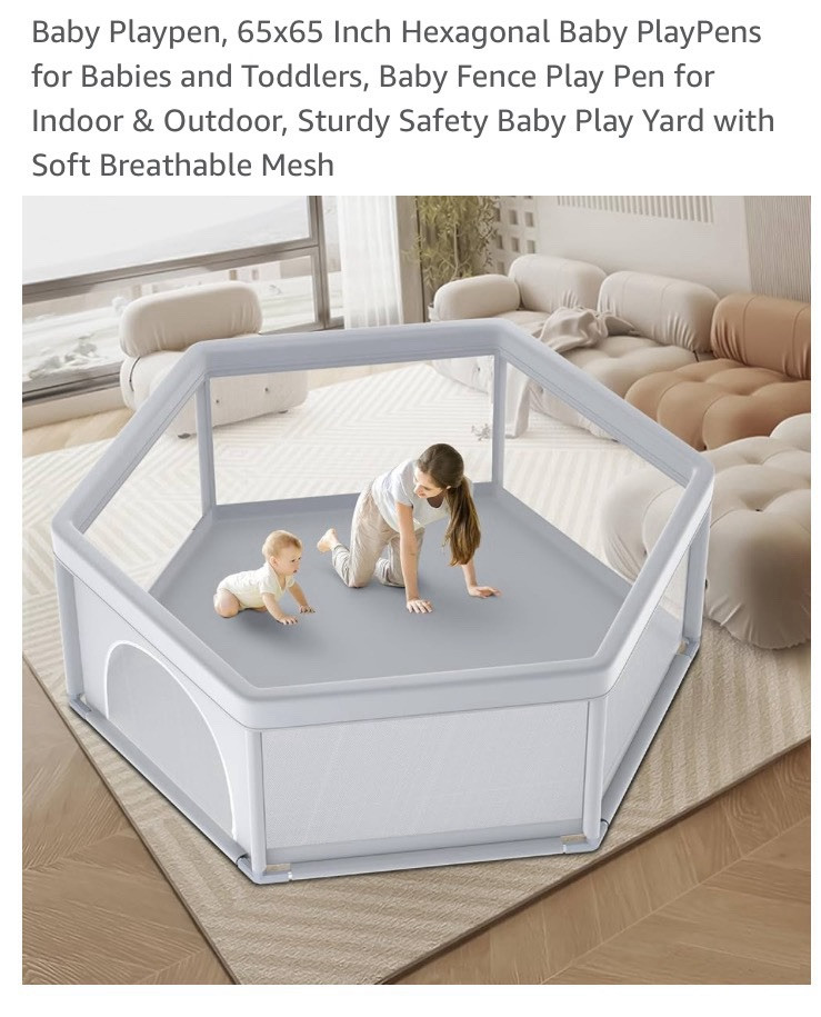 Baby Play Pen 65” Hexagon