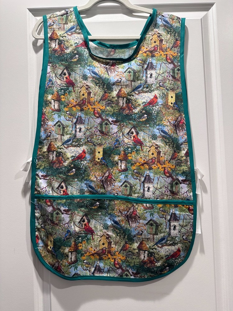 Bird and Bird House Smock Apron