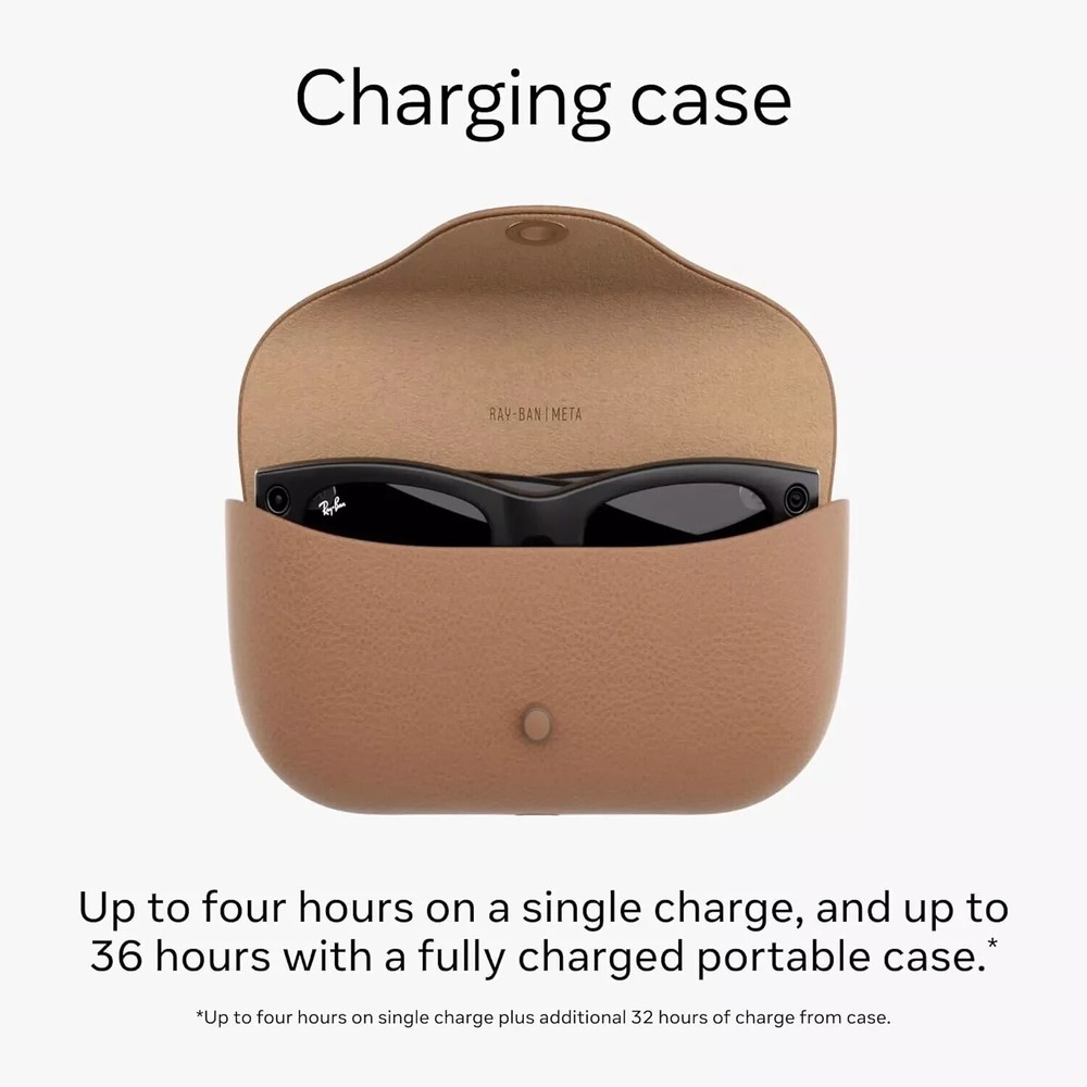 Ray-Ban Meta Wayfarer - LARGE - Matte Black / Gradient Graphite Polarized