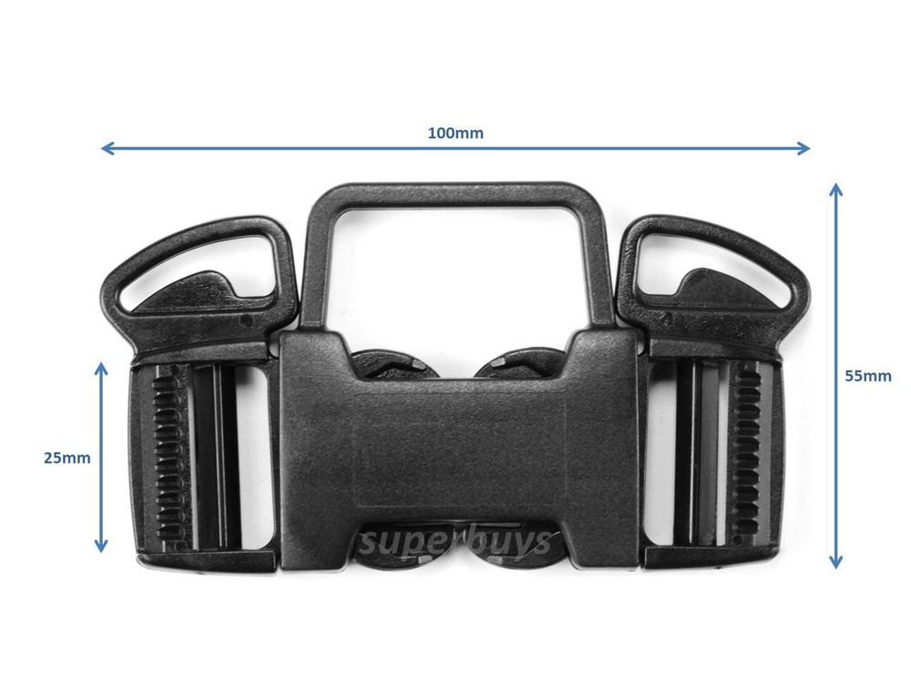 2 3 4 or 5 Point Harness Buckle 25mm Side Quick Release Strap Restraint Five Way