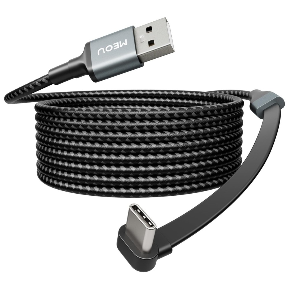 USB to C Cable 10ft, 60W A C Fast Charging Black&Grey