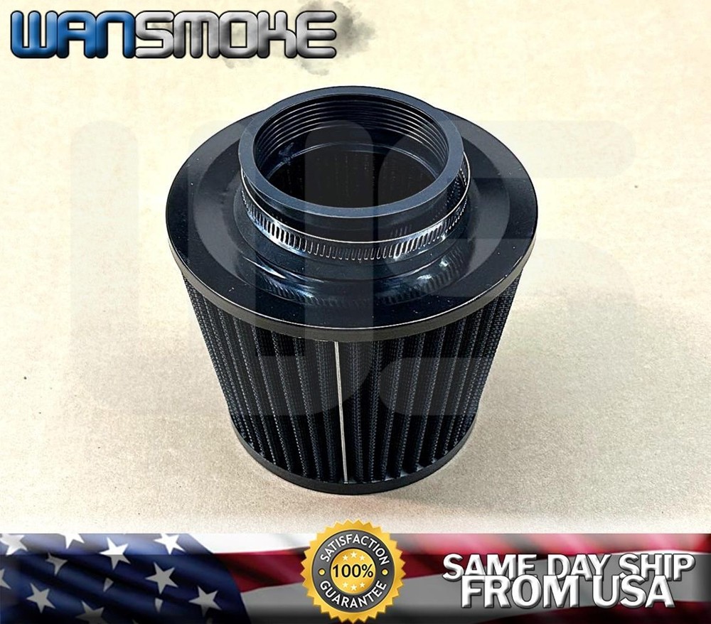 NEW 2.5" & 3" Performance Air Filter Cone for Intake Turbo Short Ram Black