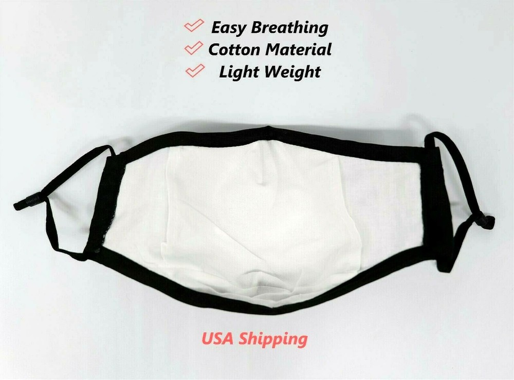 Easy Breathing Face Mask, Reusable Adjustable Ear Loop, Polyester Cotton Cover