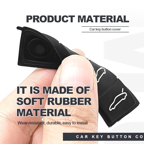 Rubber Key Button Cover Compatible with Porsche Boxster 2013-2016, Cayman 2013