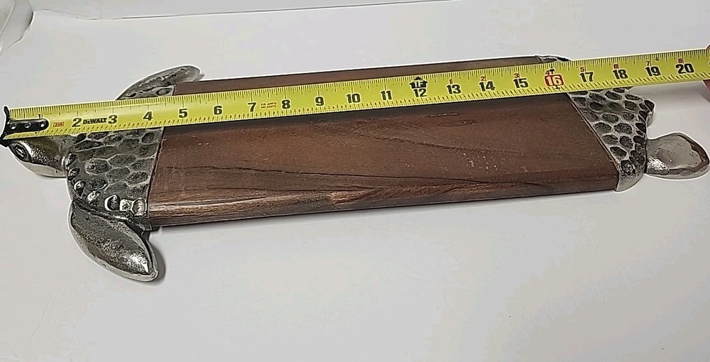 Turtle Cutting Board wood and aluminum.