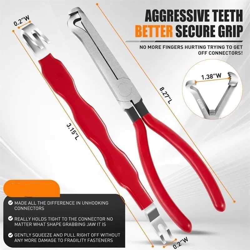 4 Pcs Electrical Disconnect Pliers Professional Set - Red