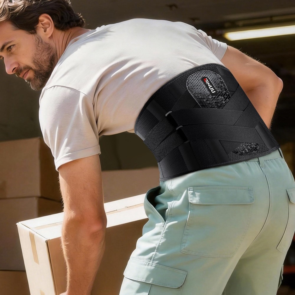 Back Brace for Lower Back Pain with 8X Powerful Bionic Support System, Back S...