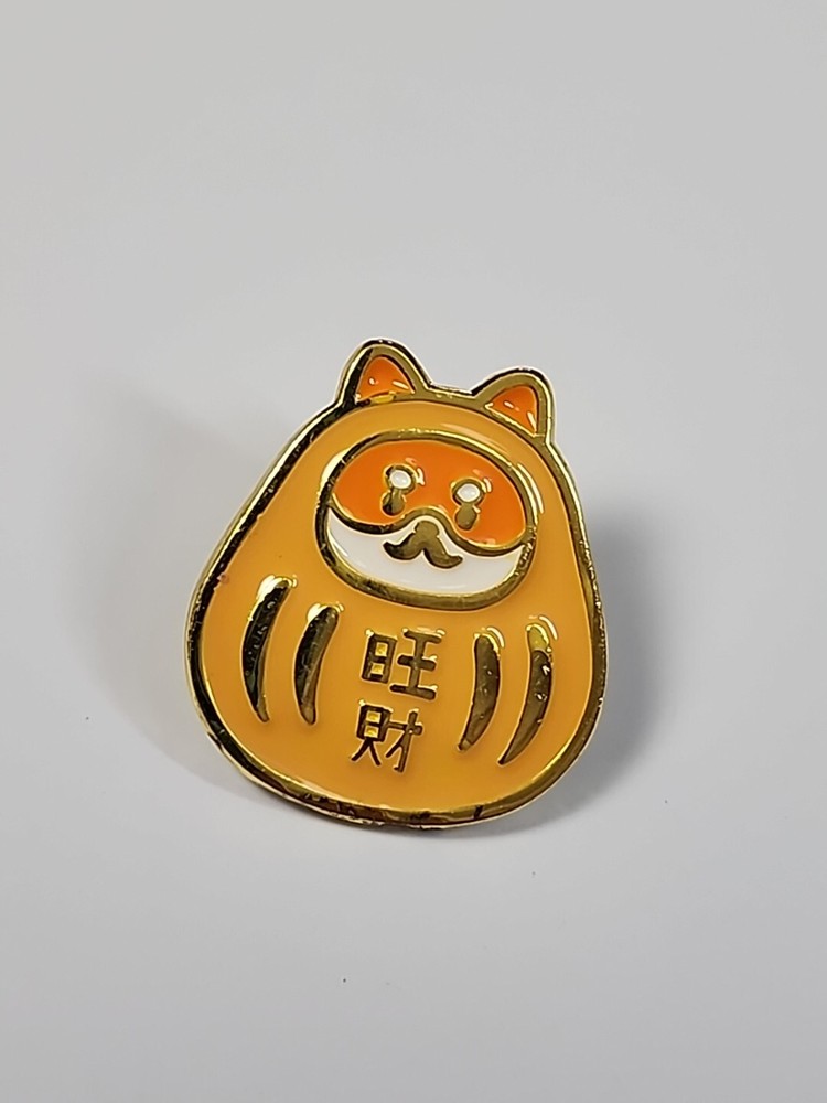 Lucky Corgi Dog Lapel Pin Small Size