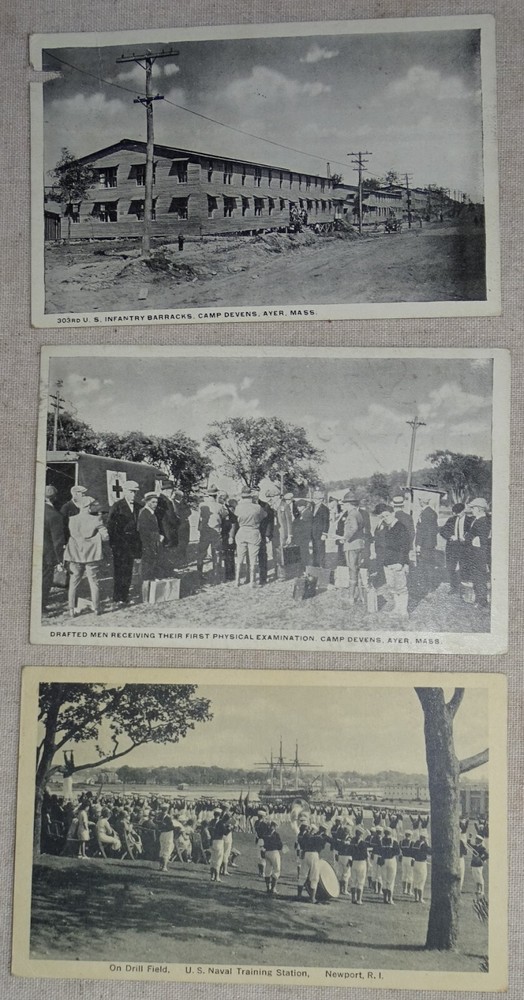 Camp Devens Postcards, 1917 Germany Blunders Book, 1919 John O'Sullivan Program
