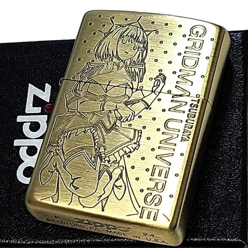 Zippo Gridman Universe Shinjo Akane Gold Etching 2 Sided Processing Lighter